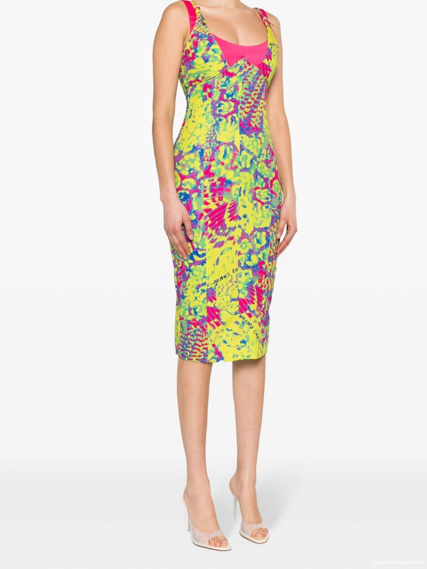 Affordable bodycon dress Animalier Jeans midi Women Couture Versace 0328